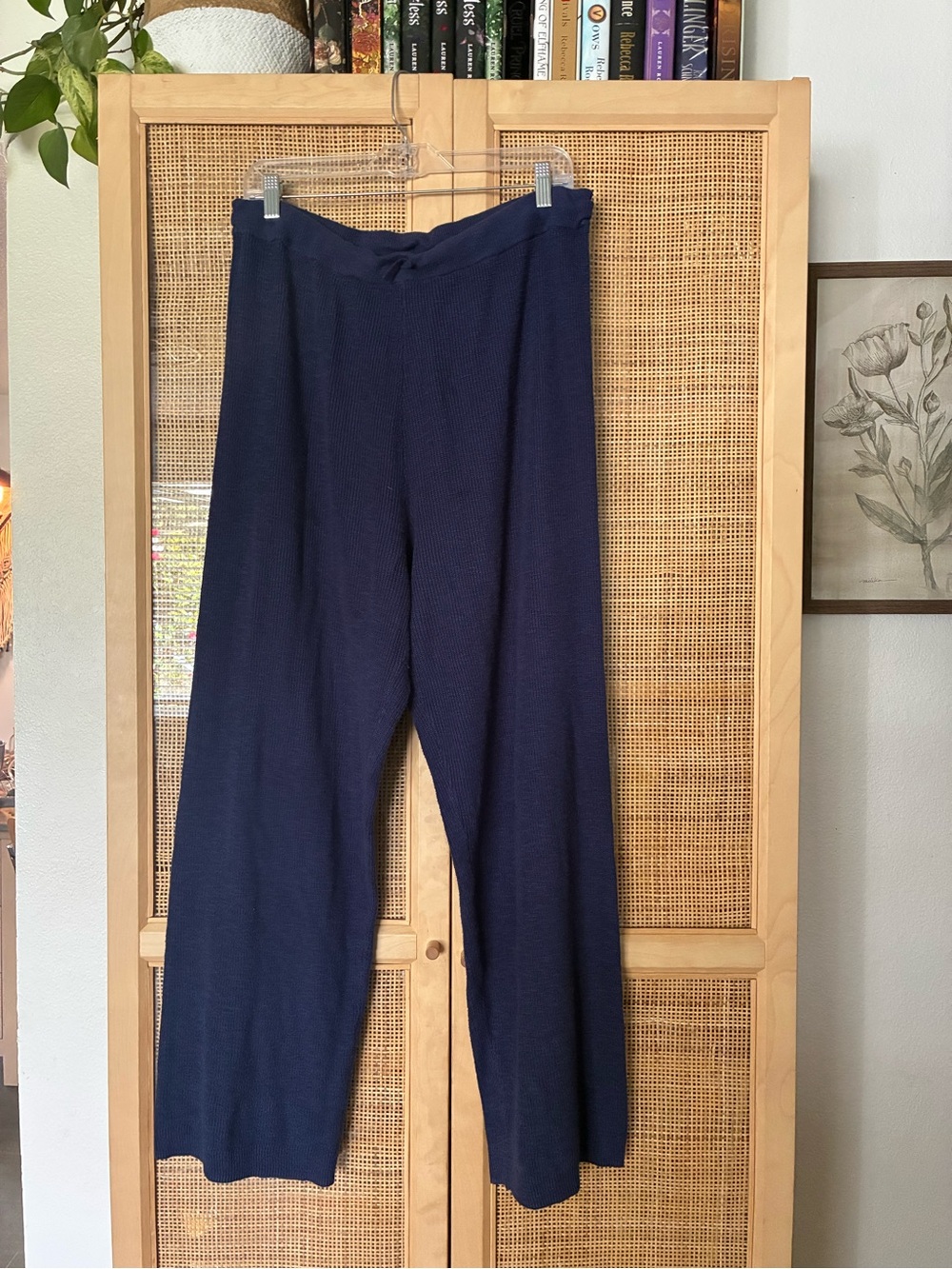 FP Beach Navy Ribbed Knit Pants